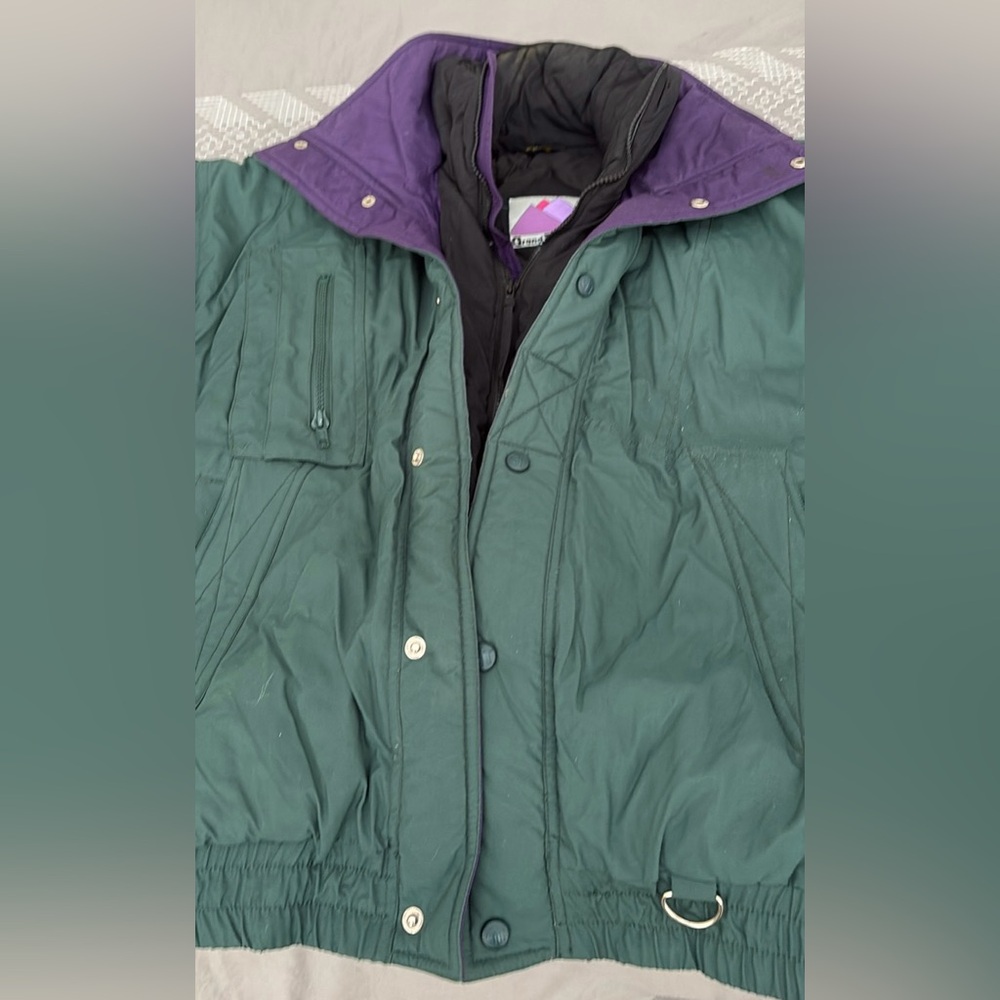 Vintage Grand Targhee Teal Blue Purple Ski/Snow Puffer Jacket Size - L